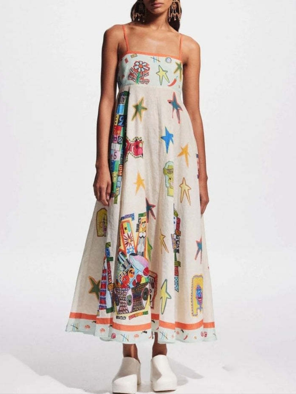 Women's 2026 New Casual Linen Print Long Dress - Picture 3 of 6